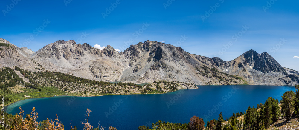 Panoramic shot of mountain lake
