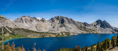 Panoramic shot of mountain lake