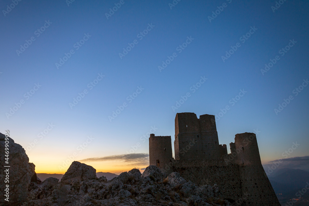 Castello di Rocca Calascio. In provincia dell'aquila, in Abruzzo. Set del film il nome della rosa  