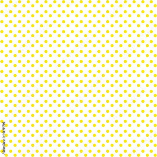 White and yellow Polka Dot seamless pattern. Vector background.