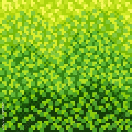 Grass texture pixel art. Vector picture. Bush texture pixel art.