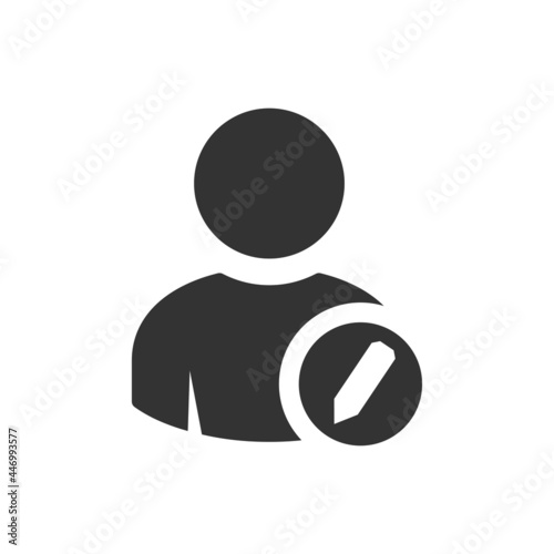 Edit profile icon. Pencil, profile, user icon. Update avatar