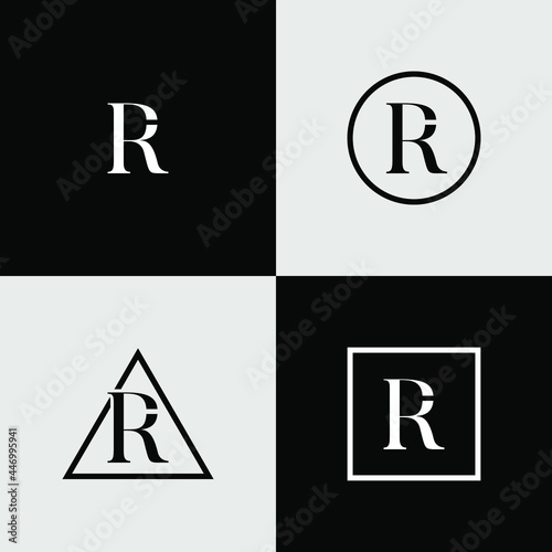 K and R letter logo design