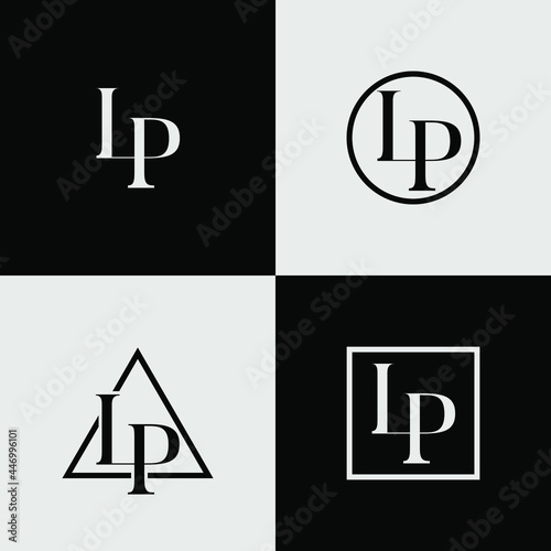 L and P letter logo design