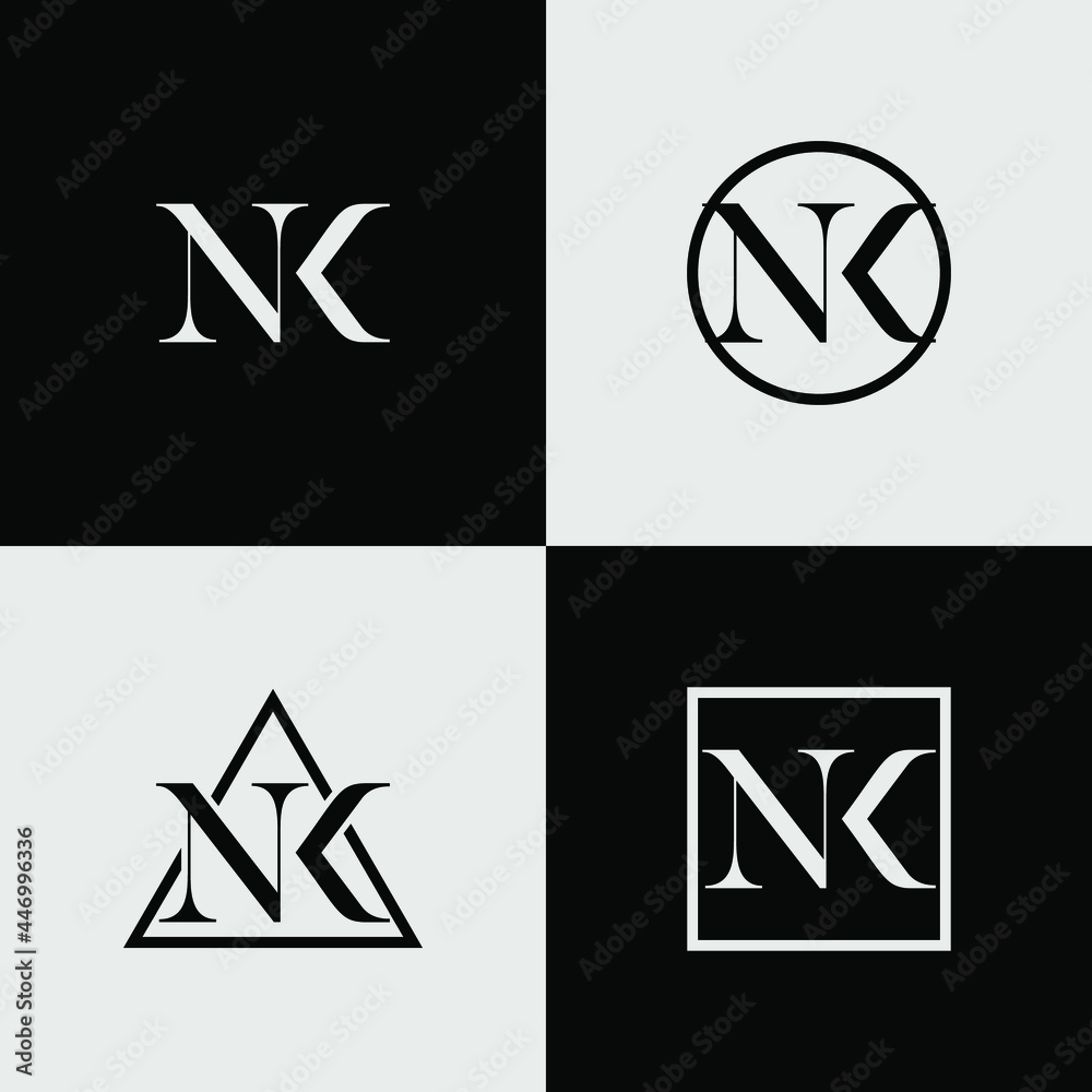 N and K letter logo design N and K letter logo design