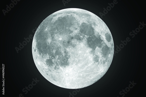 Realistic vector moon. Dark night with vector real moon. modern abstract background. photo