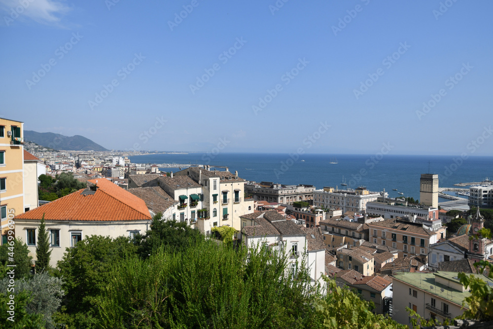 Panoramic view of Salerno city, Italy.