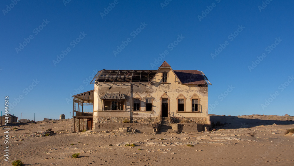 One of the neglected houses at the forgotton ghost town of Kolmanskop, Namibia One of the neglected houses at the forgotton ghost town of Kolmanskop, Namibia
