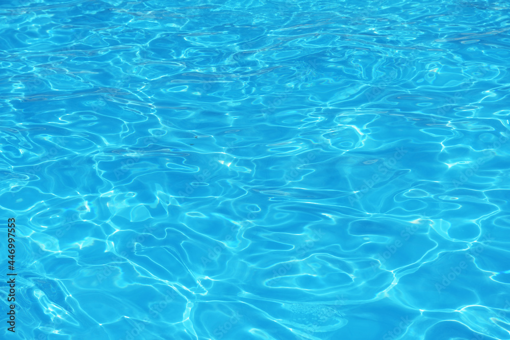 Blue water in swimming pool, Texture or background.