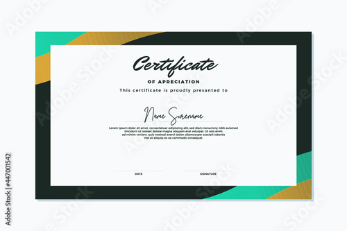 Modern certificate template, Use for print, certificate, diploma, graduation.