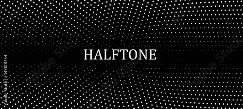 Abstract Halftone Texture Monochrome Dots Background. Vector black and white illustration.