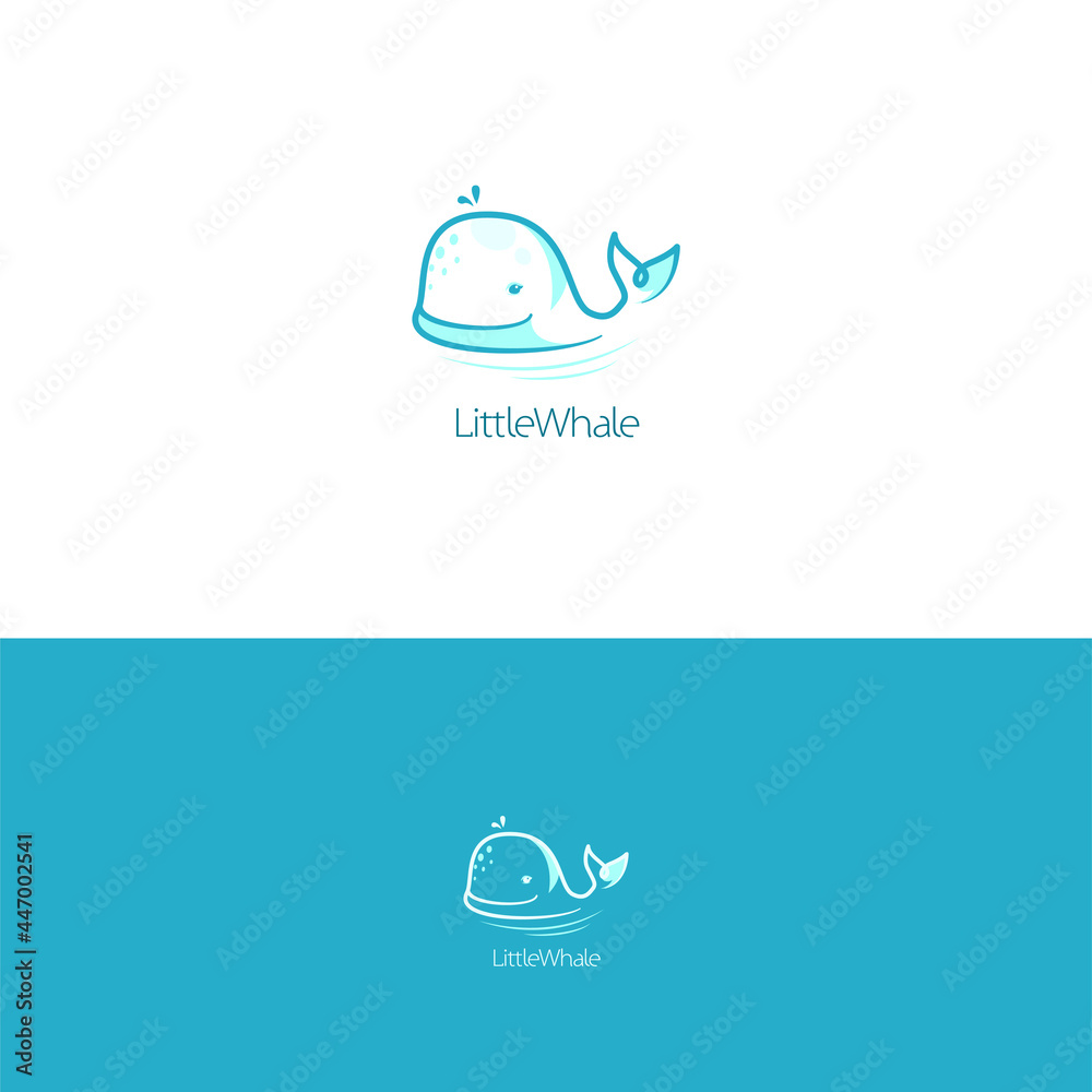 Whale logo cute concept for baby brand. Ocean animal dolphin icon. Whale logo cute concept for baby brand. Ocean animal dolphin icon.