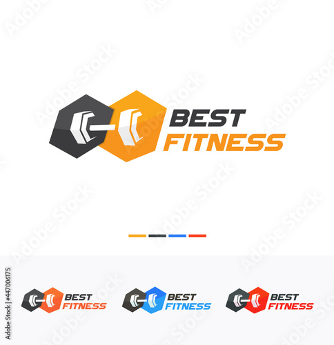 Best fitness gym logo design vector