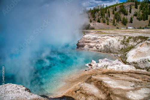 Excelsior Geyser Crater in Yellowstone National Park, Wyoming.