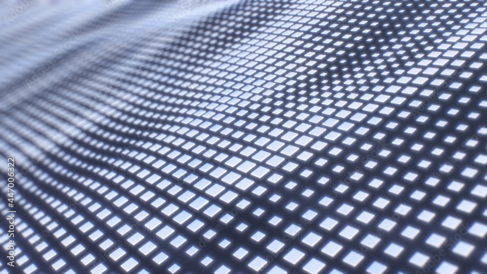 Abstract Shiny Blue Square Tile Shaped Grid Dots Wave Pattern Flows - Abstract Background Texture Abstract Shiny Blue Square Tile Shaped Grid Dots Wave Pattern Flows - Abstract Background Texture