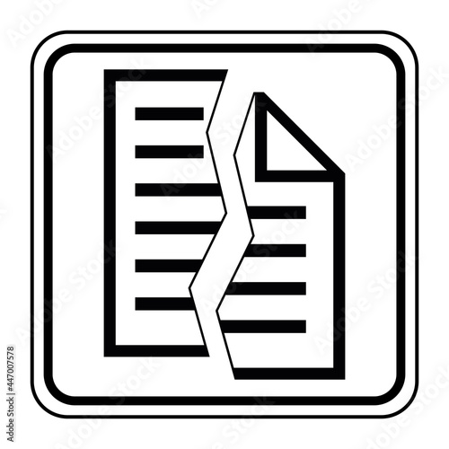 Logo rupture de contrat.