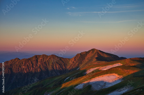 mt.iide trekking in autumn, 秋の快晴の飯豊山登山