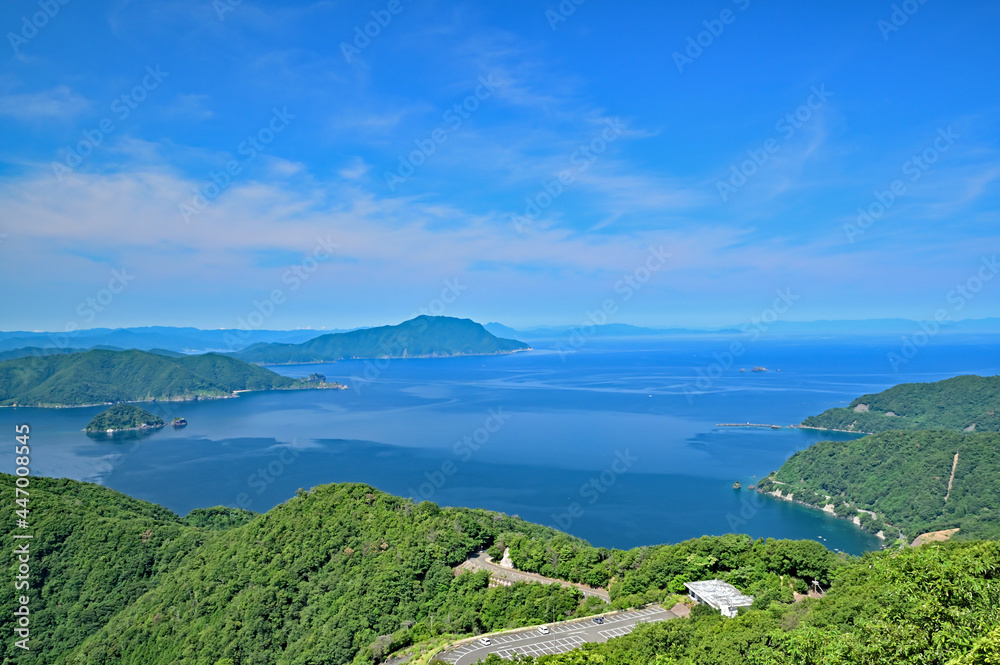 日本海　レインボーライン山頂公園からの眺め　福井県三方上中郡若狭町