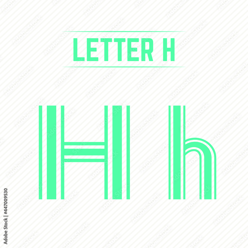 Abstract Letter H With Creative Design