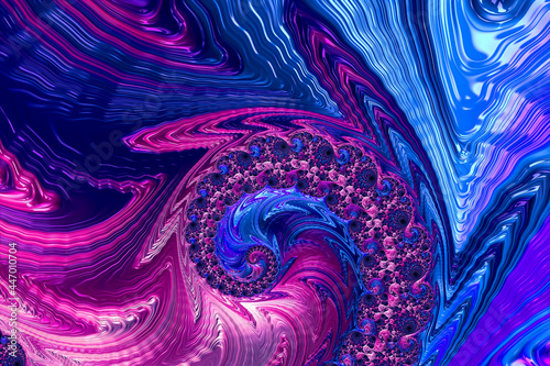 Bright fractal background - spiral with textured surface