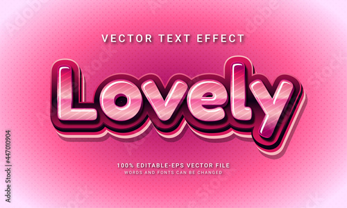 Lovely 3d editable text style effect