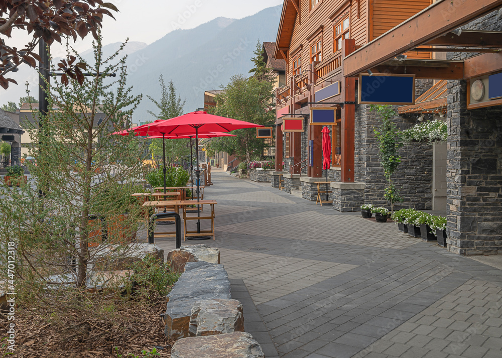 Bear Street in the town of Banff, Alberta, Canada
