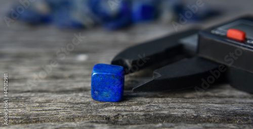 Lapis is a blue gem. for making jewelry