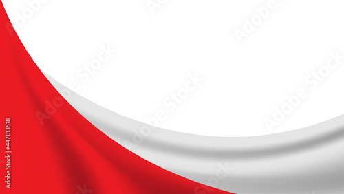 red and white background with wavy texture shape