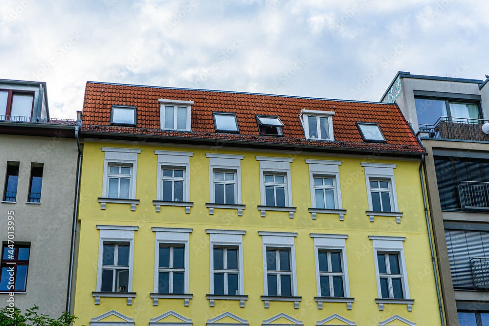 yellow apartment house for real estate theme yellow apartment house for real estate theme