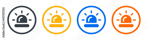Emergency siren of ambulance or police icon vector illustration.