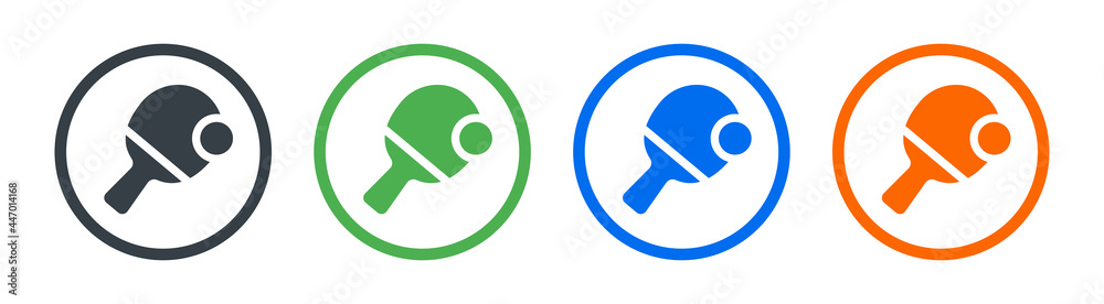 Table tennis equipment icon. Ping-pong paddle icon vector illustration Table tennis equipment icon. Ping-pong paddle icon vector illustration