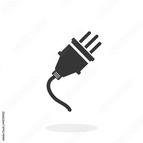 UK Electric Plug Socket Flat Icon Vector illustration