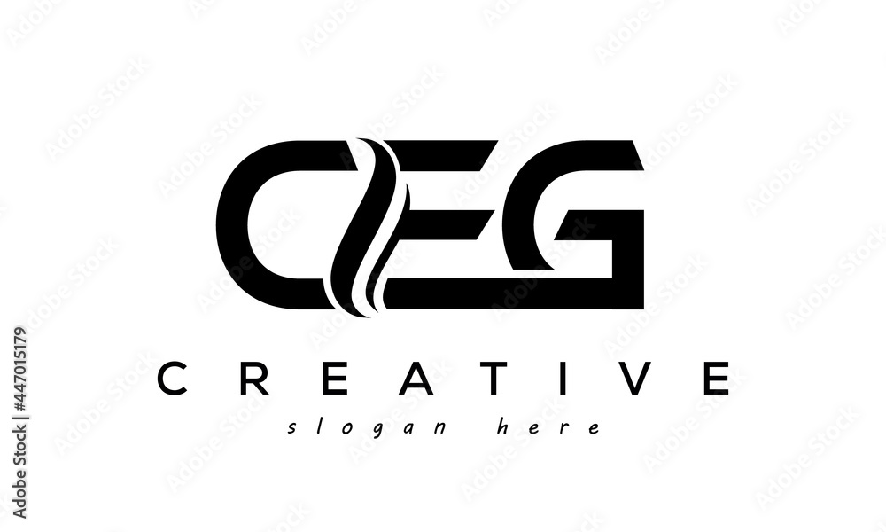 Letter CEG creative logo design vector	 - obrazy, fototapety, plakaty 