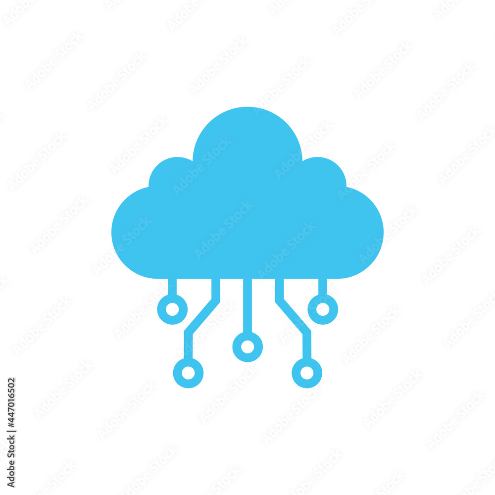 cloud circuit icon design illustration cloud circuit icon design illustration