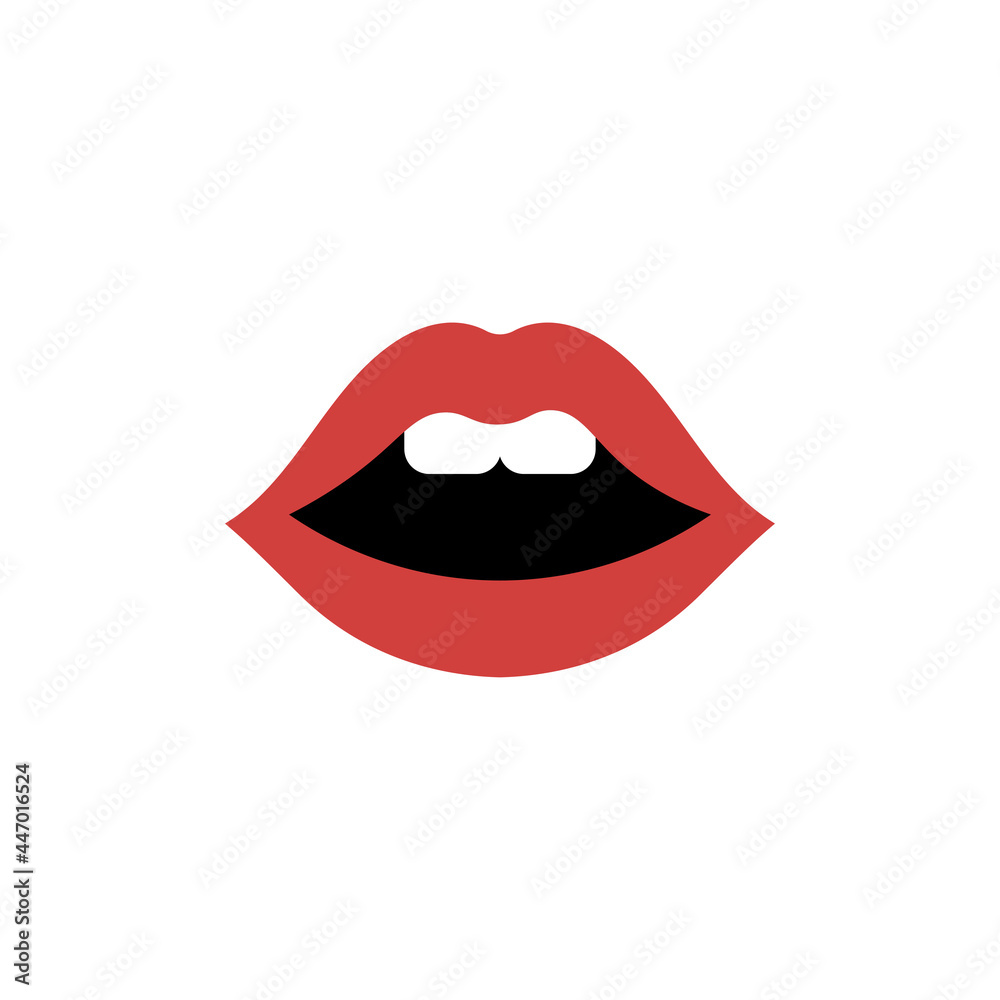 Mouth icon design template illustration Mouth icon design template illustration