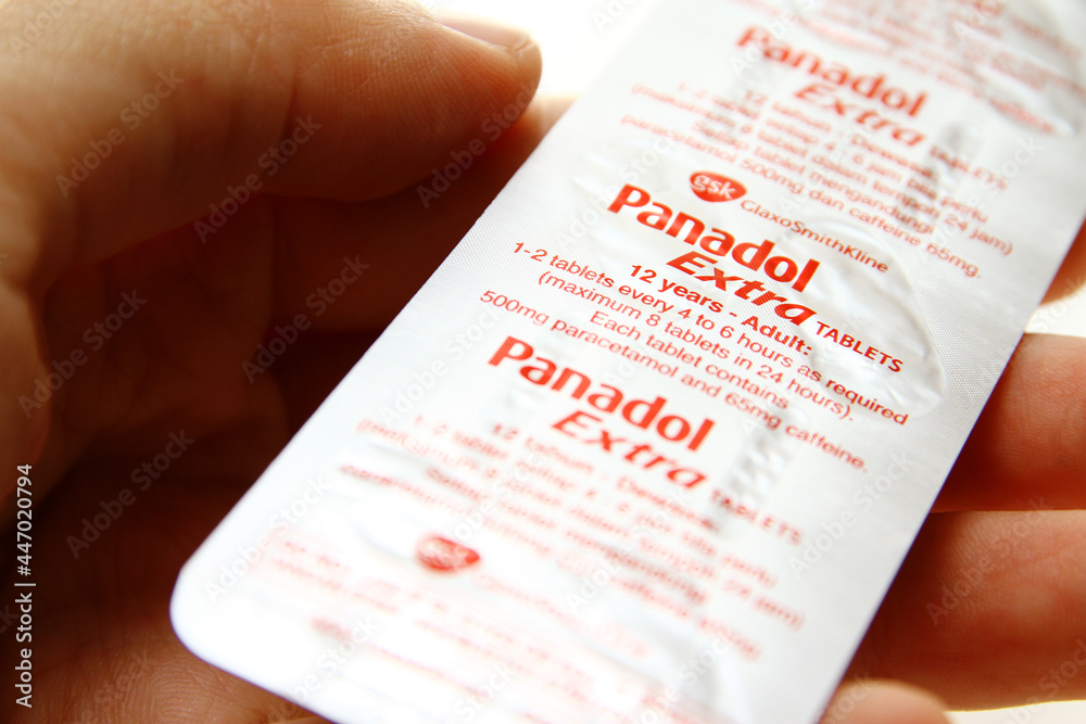 Panadol Extra is a dual formulation of paracetamol and caffeine