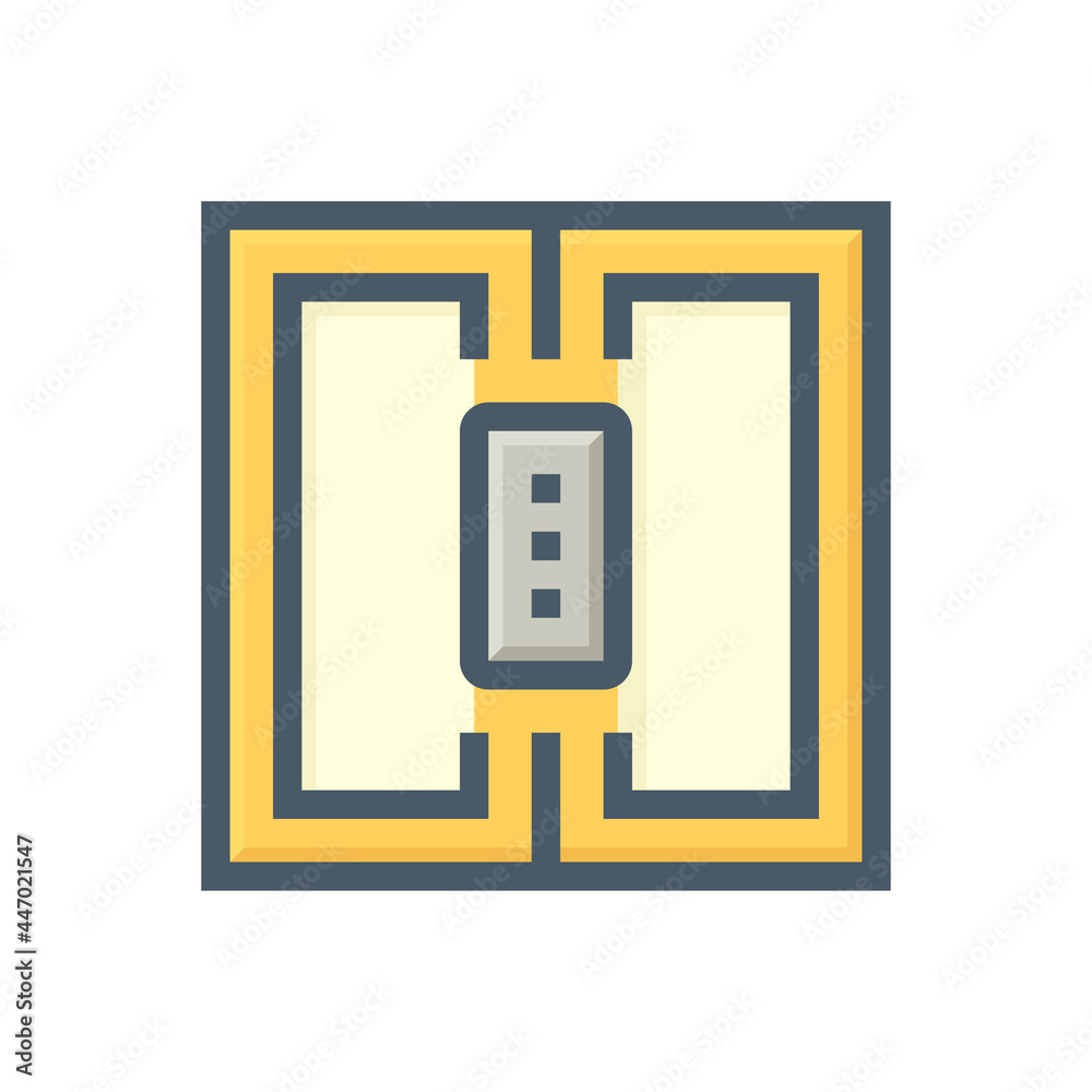 Smart lock and door vector icon. Security system technology consist of wireless, electronic for lock, unlock or control access entrance for home or house and office by mobile or smartphone. 48x48 px.
Smart lock and door vector icon. Security system technology consist of wireless, electronic for lock, unlock or control access entrance for home or house and office by mobile or smartphone. 48x48 px.