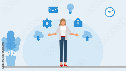 テクノロジー 説明 女性 アイキャッチ