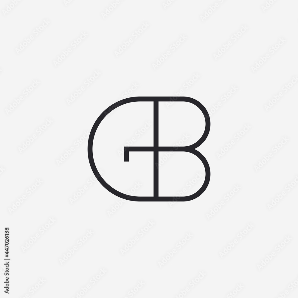 Fototapeta premium Letter GB monogram logo design template.