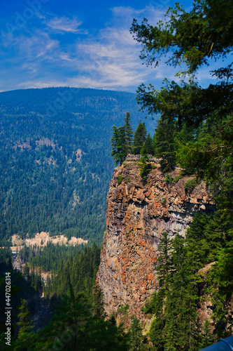 The cliff near Spahats Creek Falls.   Wells Gray BC Canada 