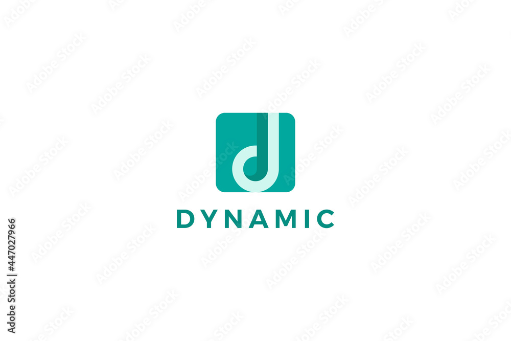 Letter d creative simple cubic dynamic business logo
