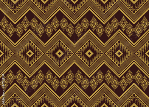 Geometric ethnic pattern vector background. seamless pattern traditional, Design for background, wallpaper, Batik, fabric, carpet, clothing, wrapping, and textile. ethnic pattern illustration.