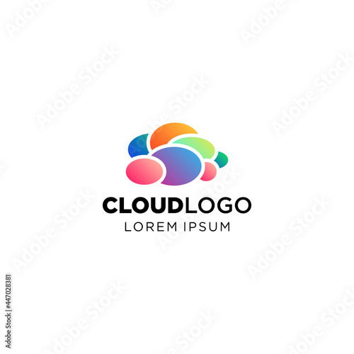 Illustration vector graphic of Cloud Stylish Logo Icon. Design Inspiration