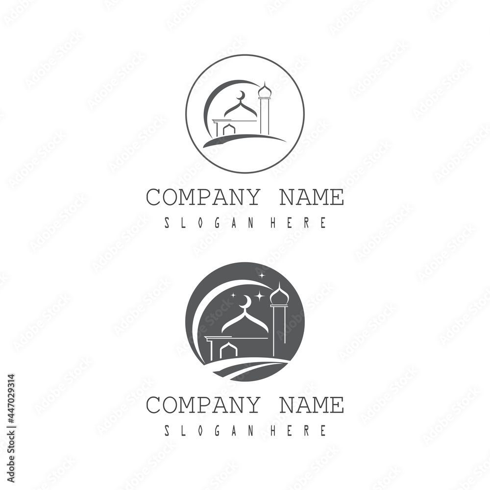 Mosque Logo Template vector symbol illustration design Mosque Logo Template vector symbol illustration design