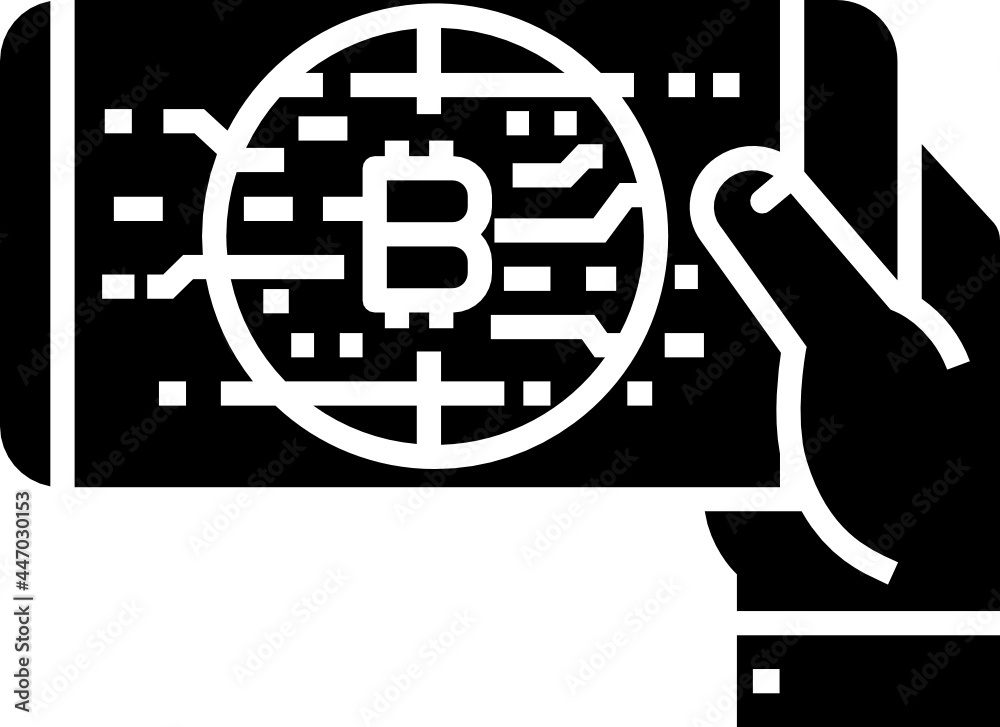 Bitcoin digital technology icon. Bitcoin concept icon style Bitcoin digital technology icon. Bitcoin concept icon style