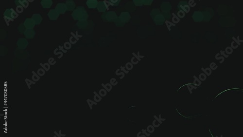 Fluid. Вubbles in Space with Bright Colored Light. Macro.