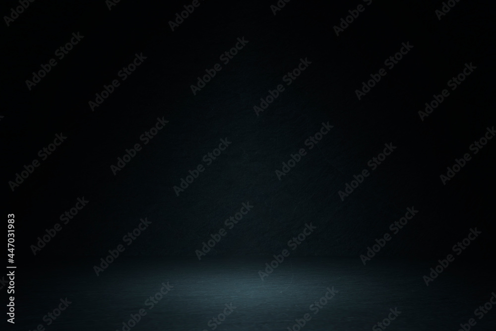 Obraz premium Empty dark abstract cement or slabs of stone wall and studio room interior texture for display products wall background..
