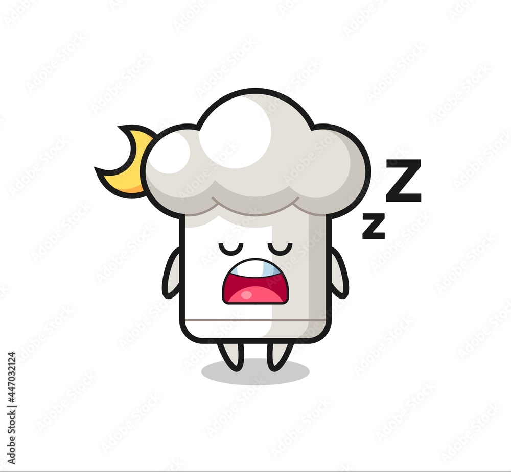 chef hat character illustration sleeping at night chef hat character illustration sleeping at night
