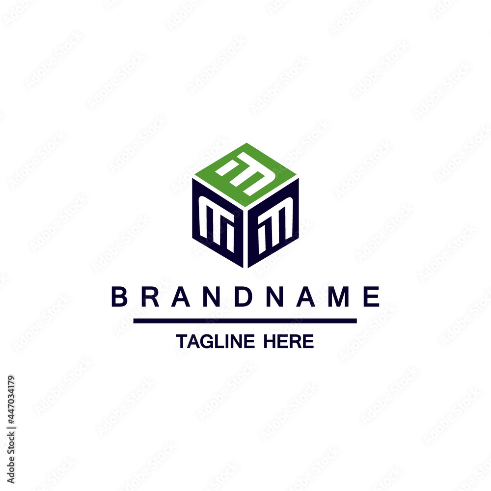 Vector letter M logo. The cube with the letter M brand logo Vector letter M logo. The cube with the letter M brand logo