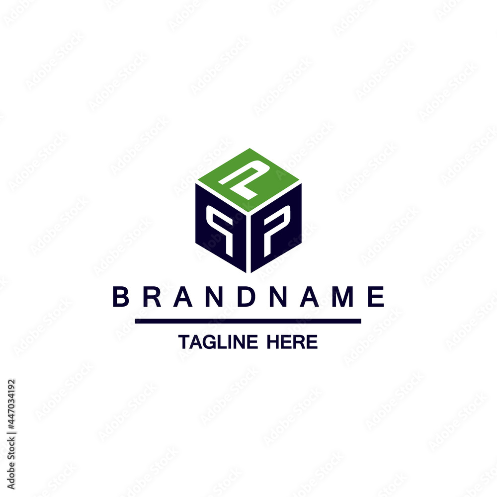 Letter P Cube Box Logo Design Element Letter P Cube Box Logo Design Element